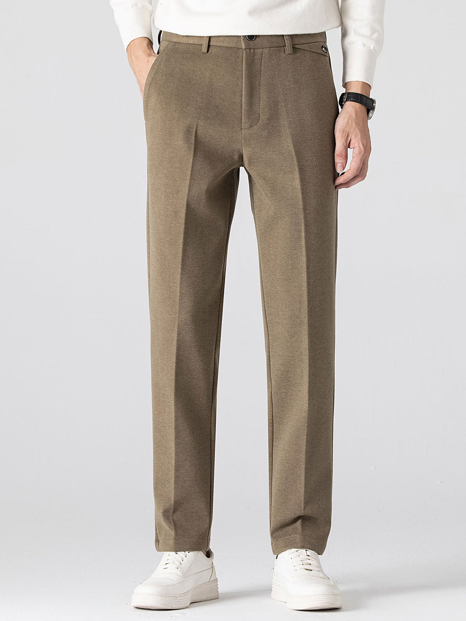 Wollen broek met rechte pijpen