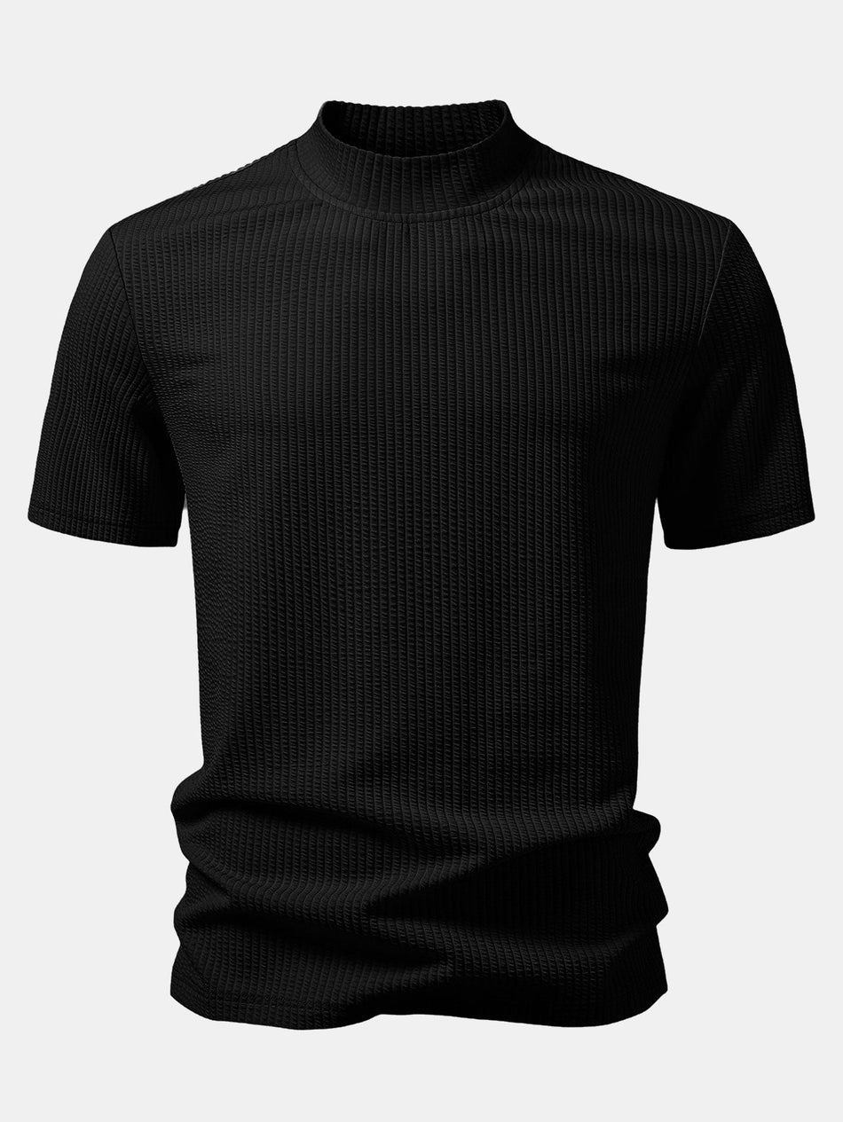 3-delige geribbelde coltrui T-shirt