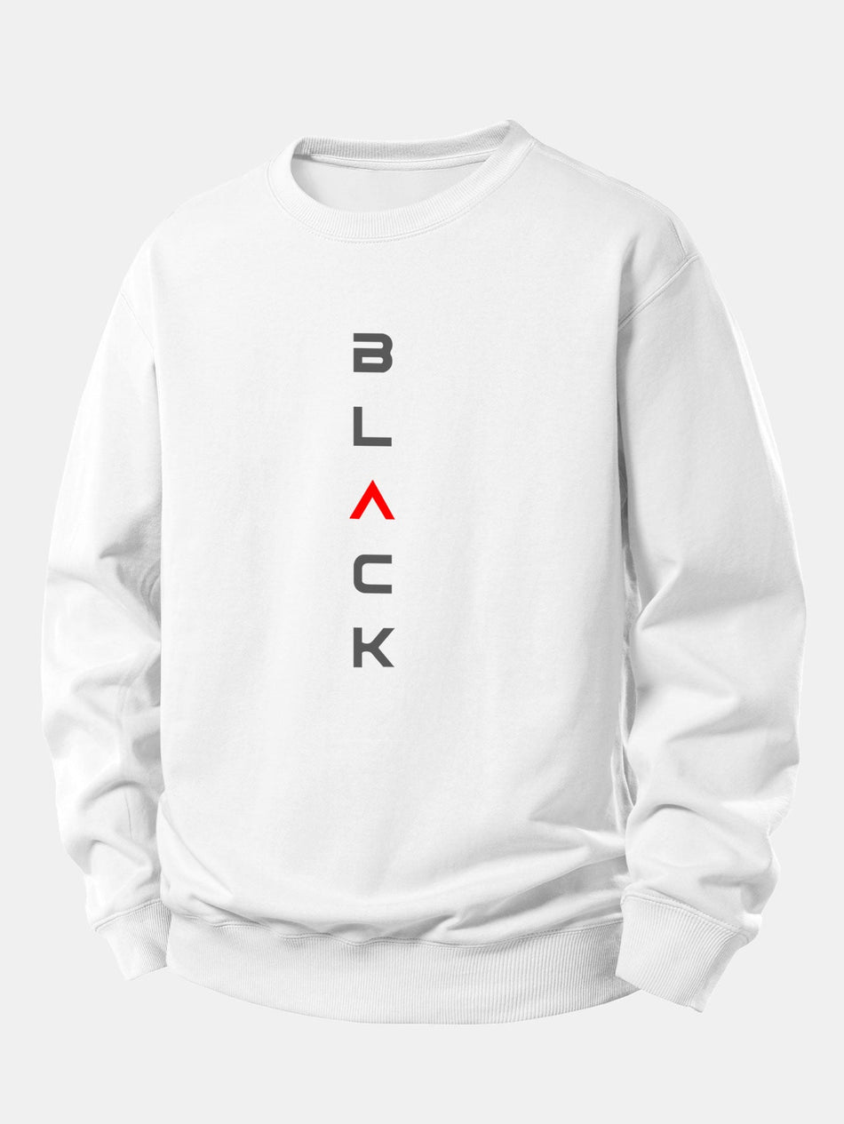Zwart bedrukte sweatshirt met relaxte pasvorm