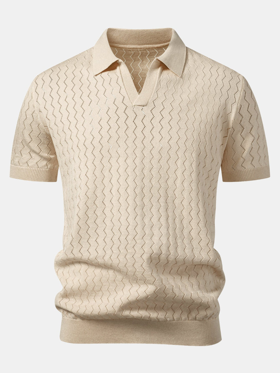 Zigzag Open Gebreide Polo