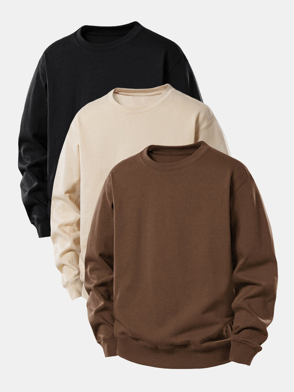 3 Stuks Basic Relaxed Fit Sweatshirt