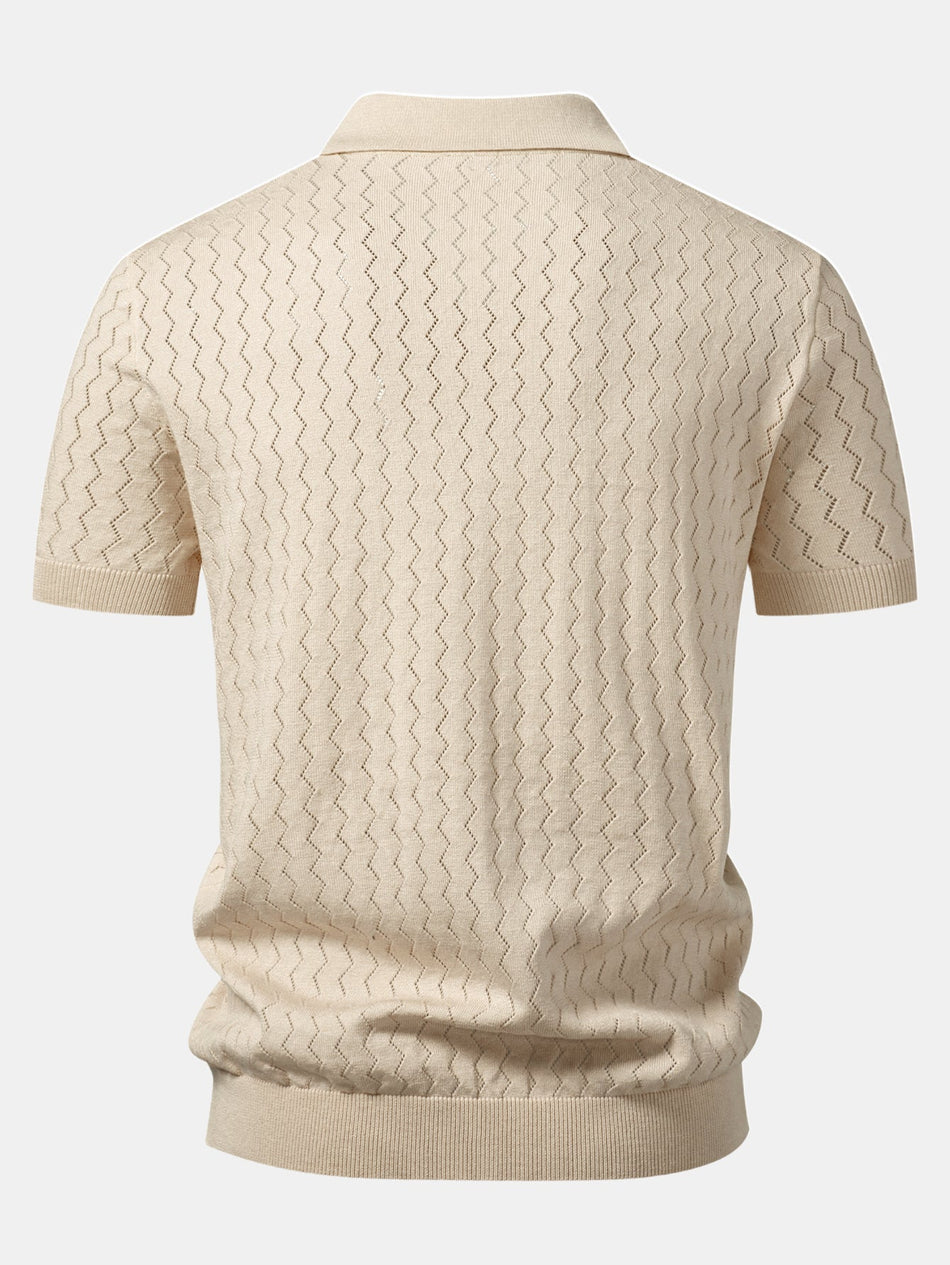 Zigzag Open Gebreide Polo