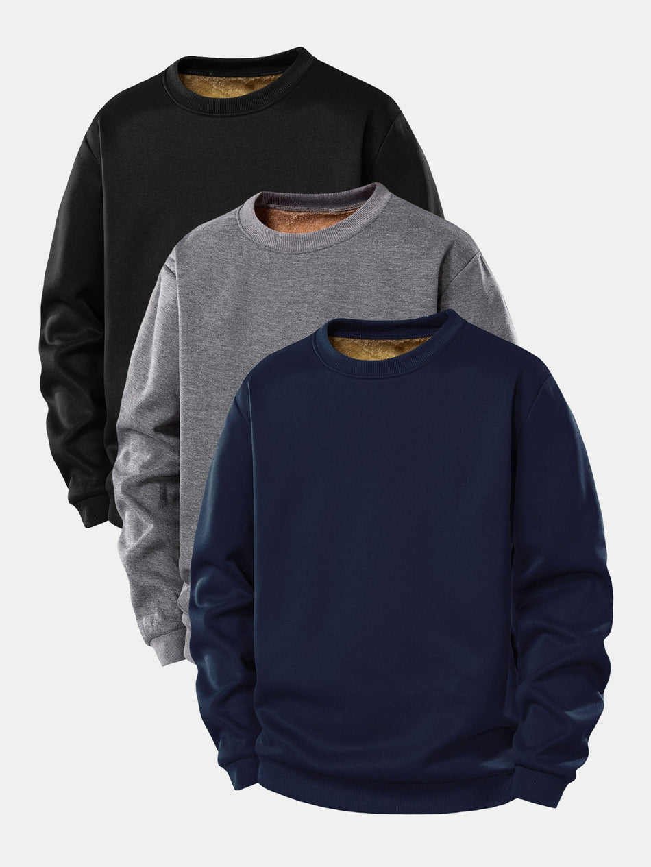 3 Stuks Teddy Fleece Gevoerde Sweatshirt