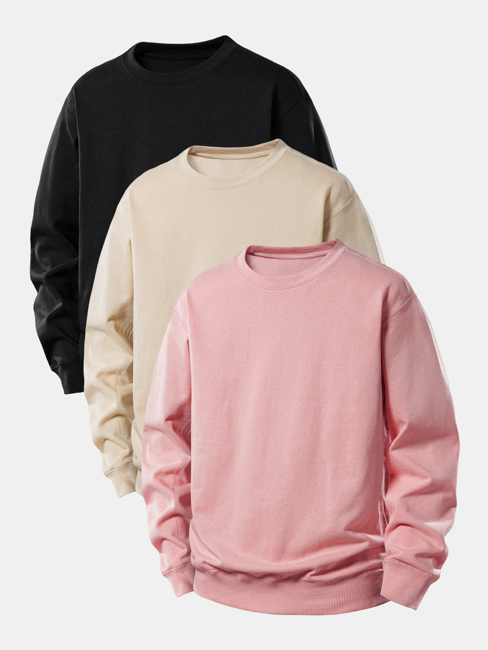 3 Stuks Basic Relaxed Fit Sweatshirt