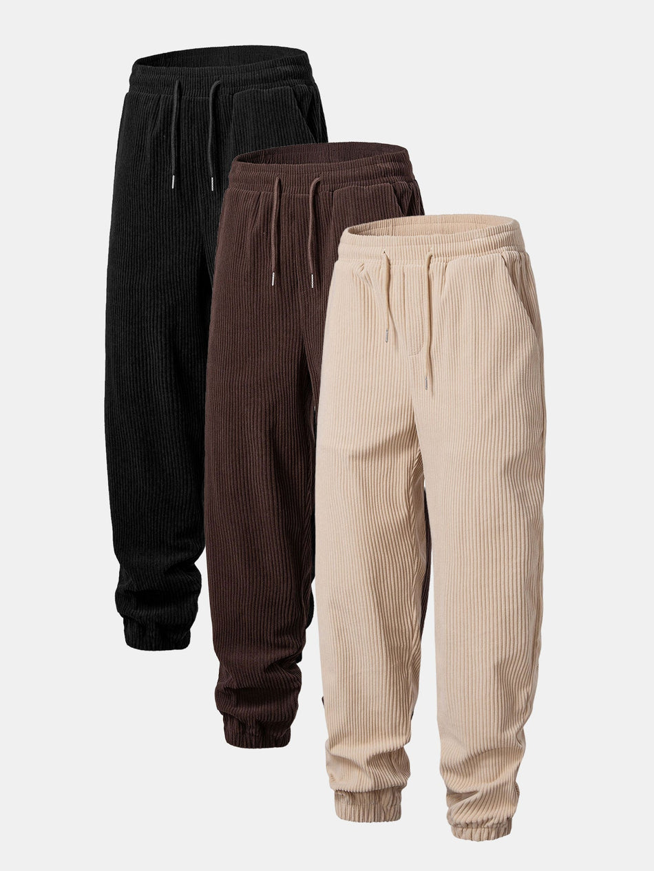 3-delige set corduroy jogger broek