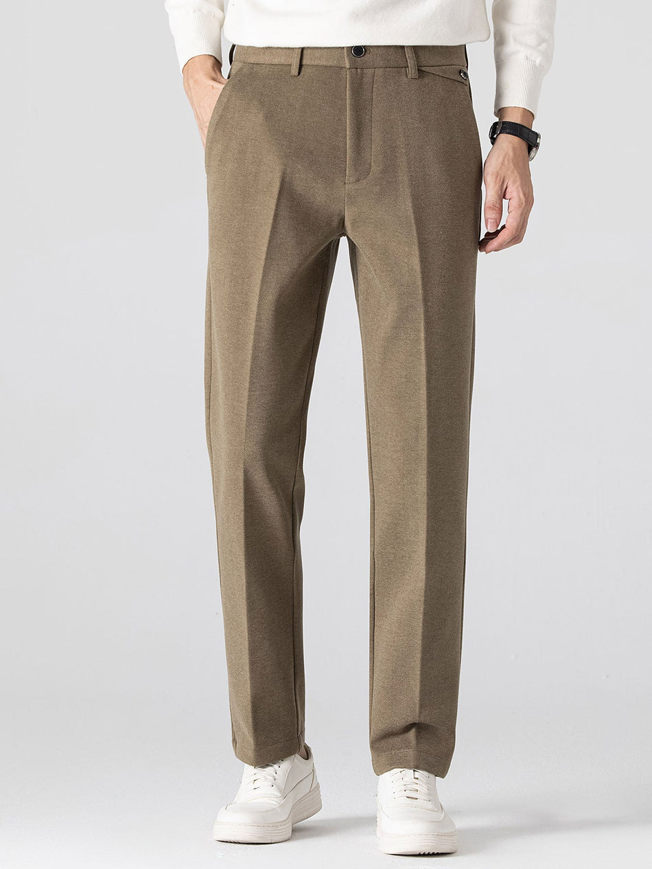 Wollen broek met rechte pijpen