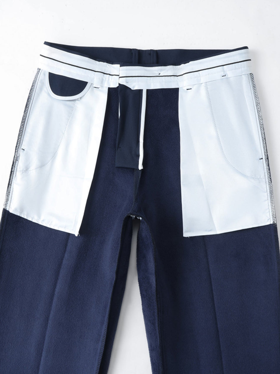 Warme, fleece gevoerde, slim fit, taps toelopende, cropped broek