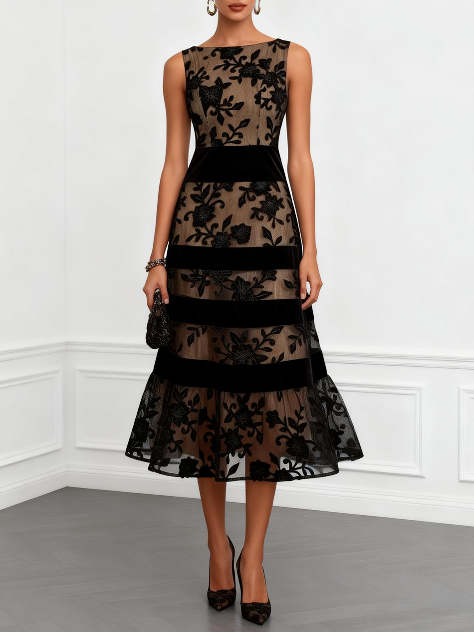 Noor | Floral Mesh Dress