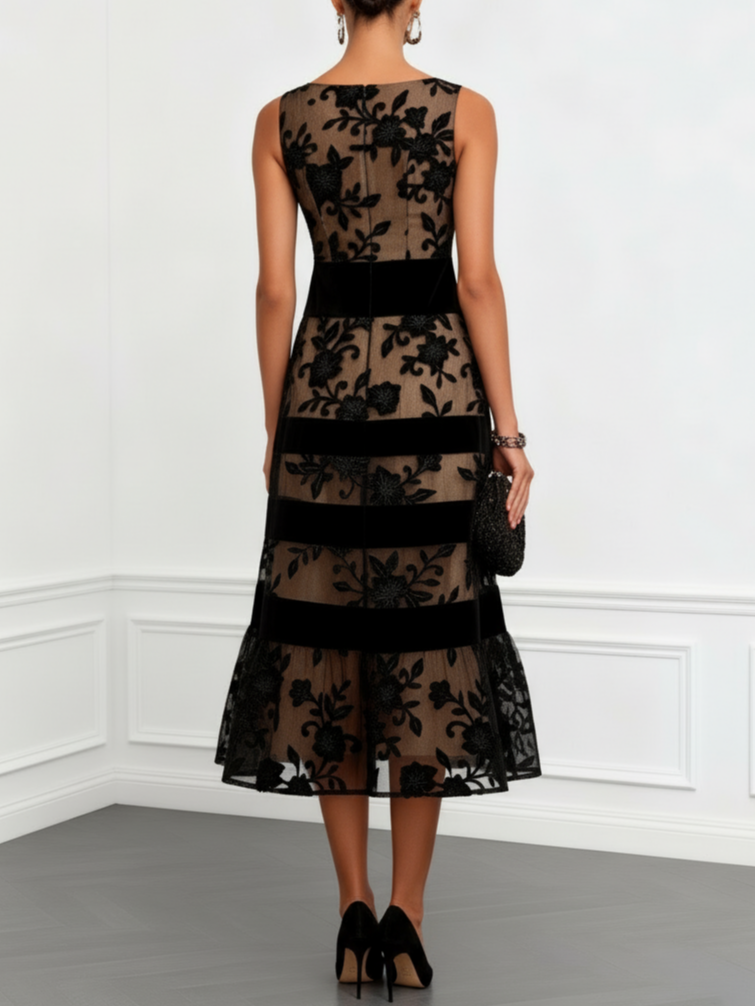 Noor | Floral Mesh Dress