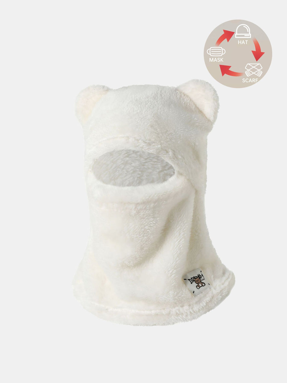 Warme balaclava muts met berenoren