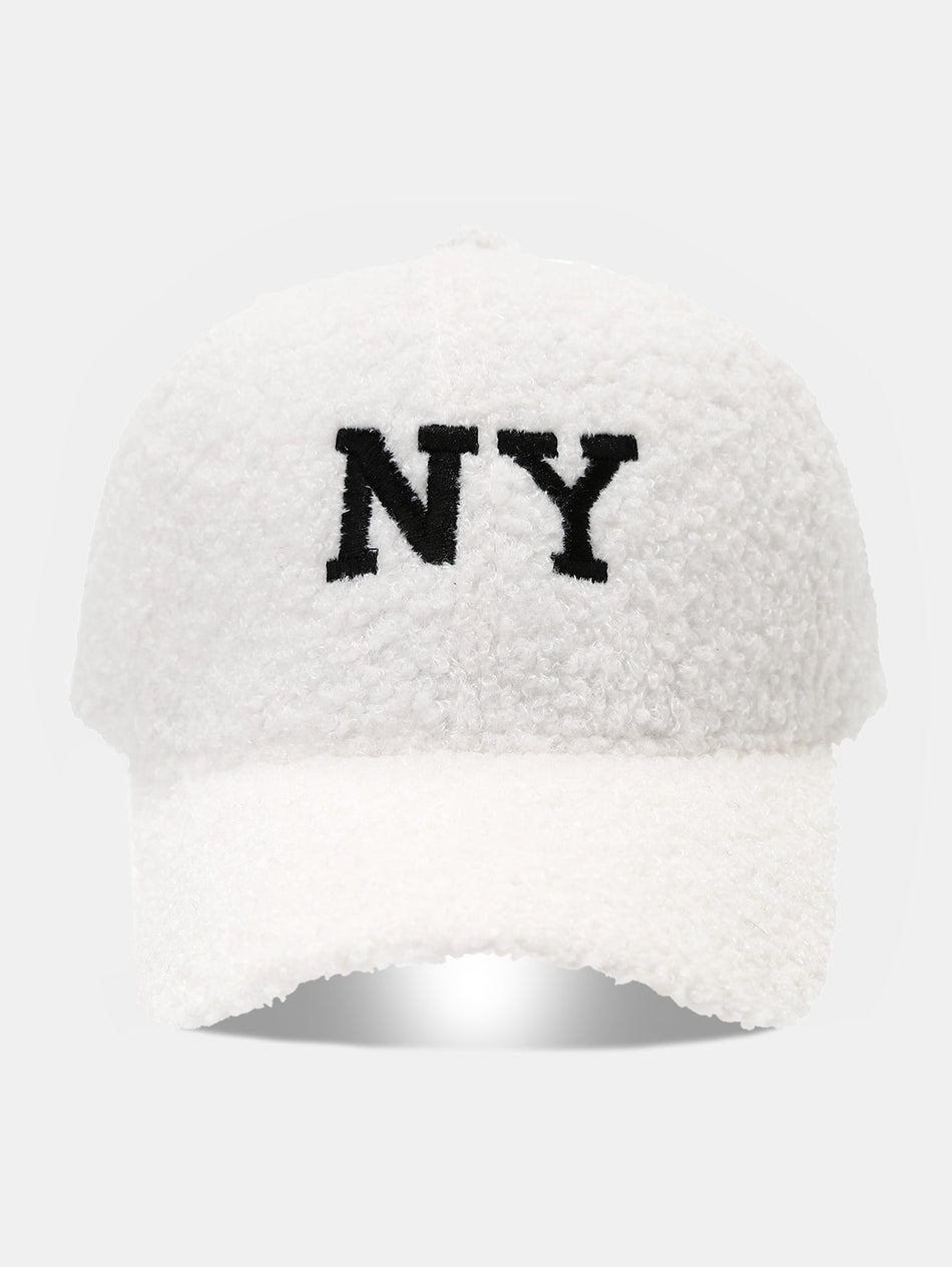 Amerikaanse stijl NY letter fleece warme baseballpet