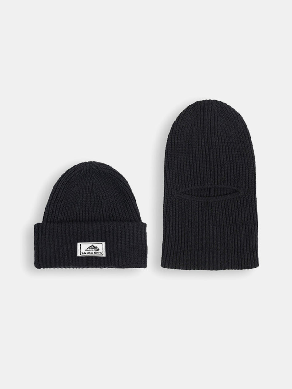2-in-1 winter gebreide balaclava muts