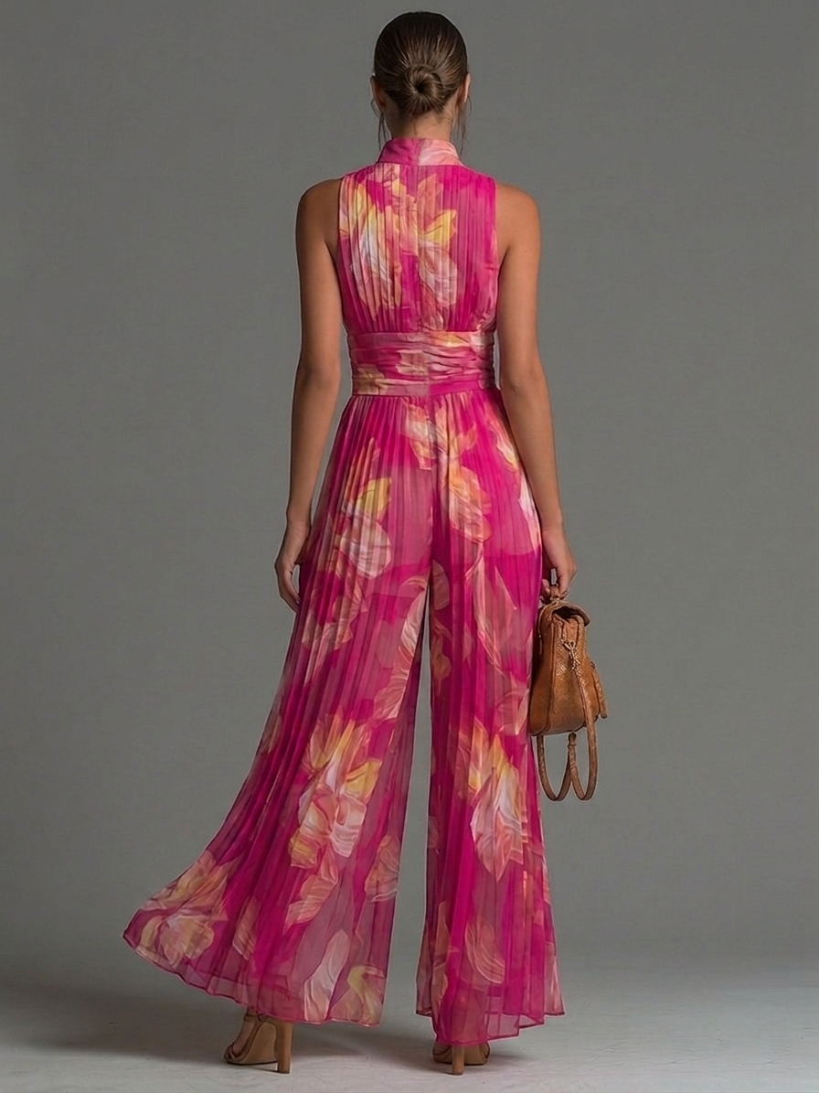 Delfina | Pleated Zip Jumpsuit