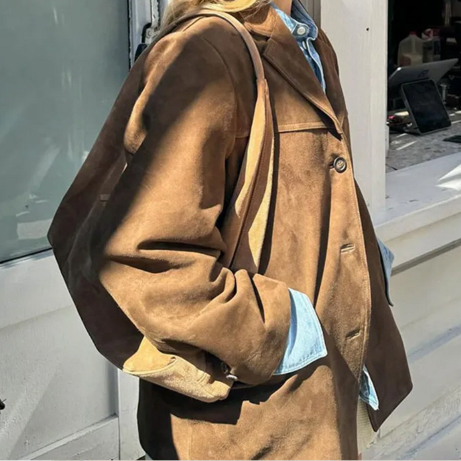 Eleanor - Oversized Suede-Look Jacket
